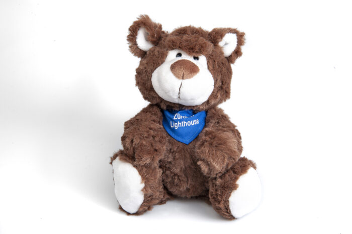 Teddybär Linus ist eine bärenstarke Unterstützung für die Palliative Pflege des Zürcher Lighthouse, Danke für jede Bestellung im Onlineshop